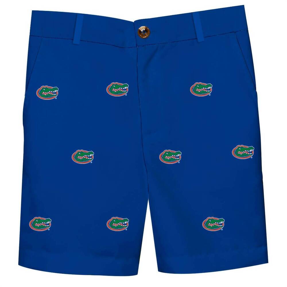 NEW VIVE LA FETE boy's florida gators all over logo structured shorts in blue